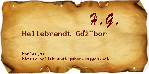Hellebrandt Gábor névjegykártya